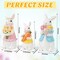 Spring Decorations Indoor, Cute Bunny Figurines Spring Decor, Resin Rabbit Spring Day Tabletop Centerpiece, White Bunnies Decorations for Home Party (Set of 3, Family Style)